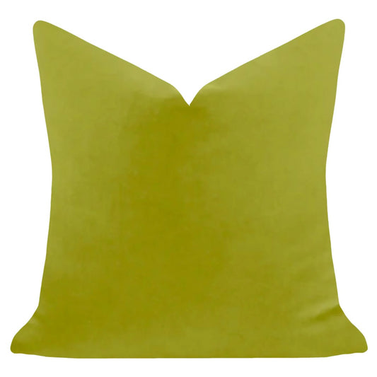 Solid Green Velvet Pillow 22x22