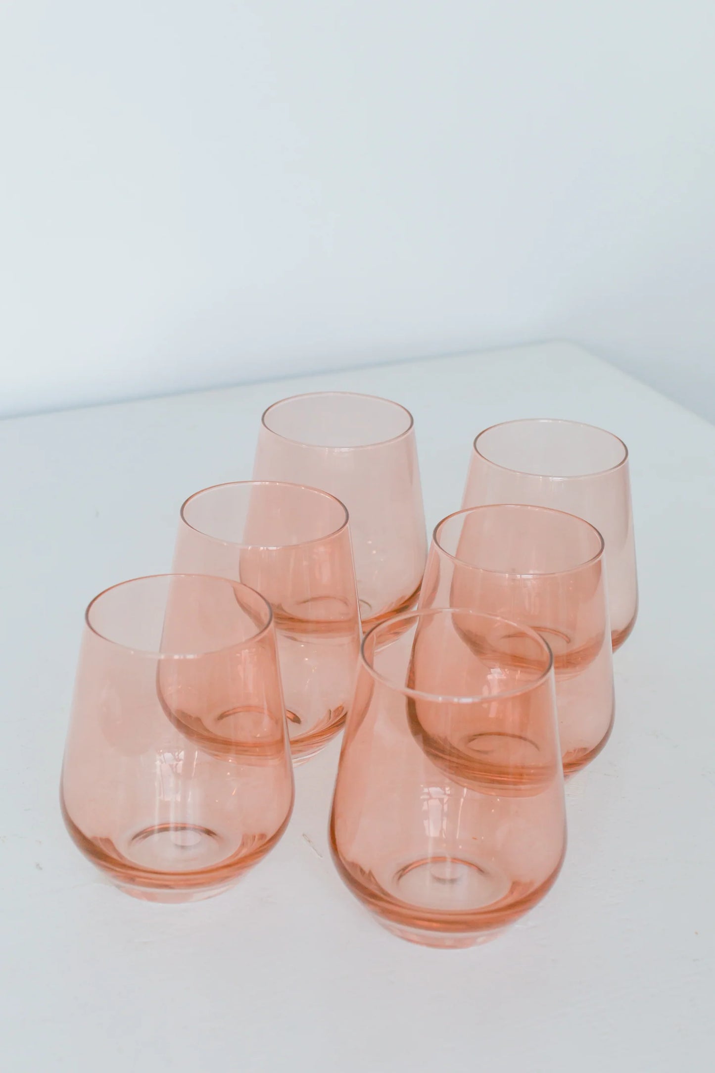 Blush Stemless Wine S/6