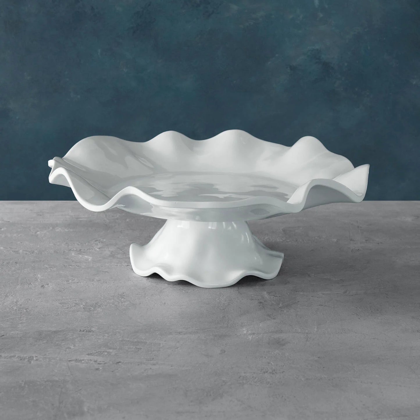 VIDA Havana Pedestal Cake Plate-White