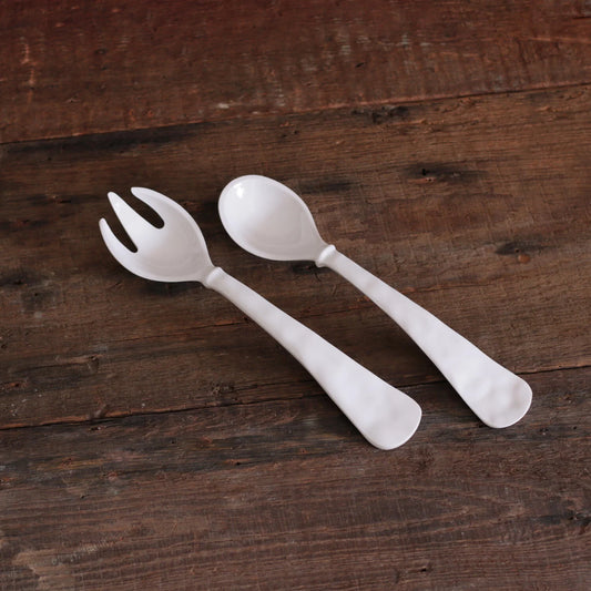 VIDA Havana Large Salad Servers-White