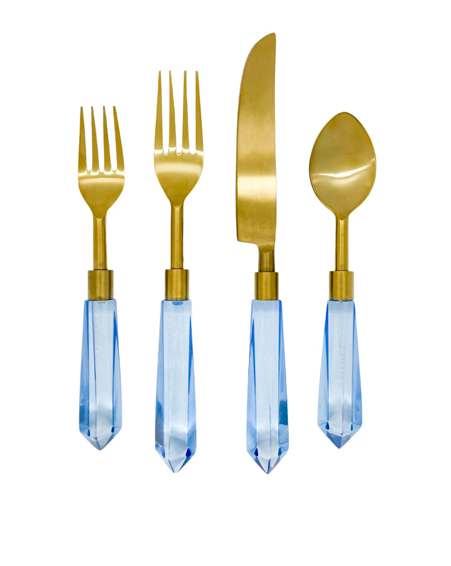 Acrylic Flatware Set - Blue