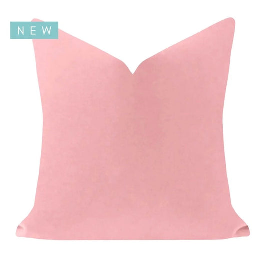 Blush Pink Velvet Throw Pillow 22x22