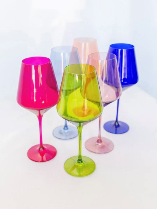 Mixed Stemmed Wine Set of 6